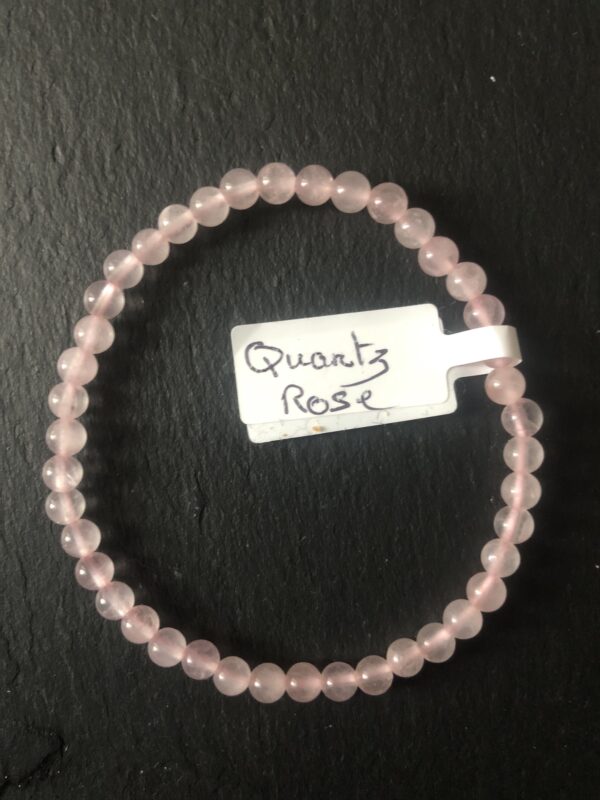 Bracelet en Quartz rose 4mm.