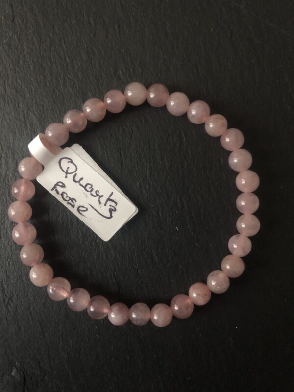 Bracelet en Quartz rose de Madagascar 6mm.