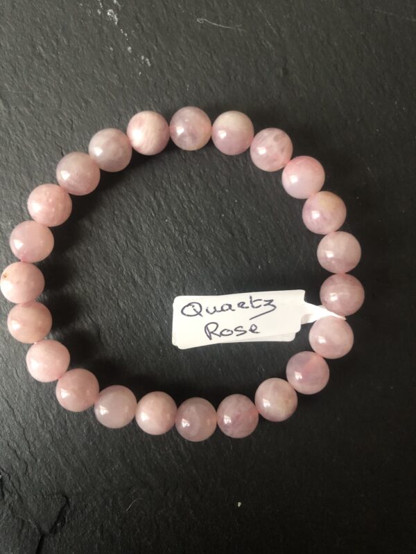 Bracelet en Quartz rose de Madagascar 8mm.