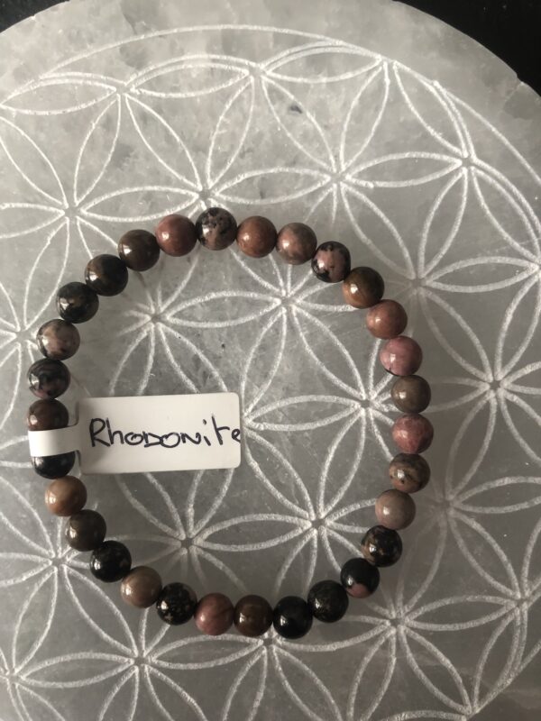 Bracelet en Rhodonite 6mm.