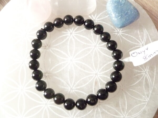 Bracelet Onyx noir 8mm